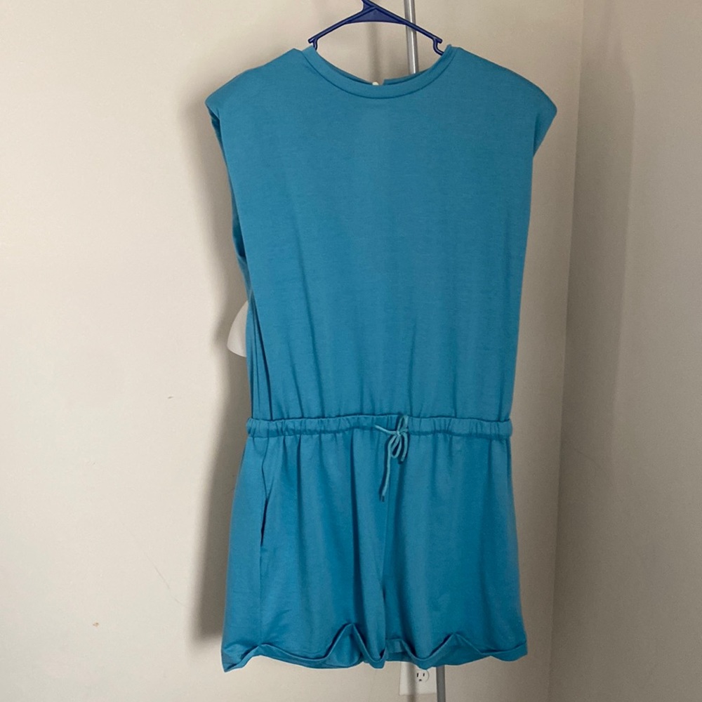 Brand New! Never Worn Turquoise short romper 3X